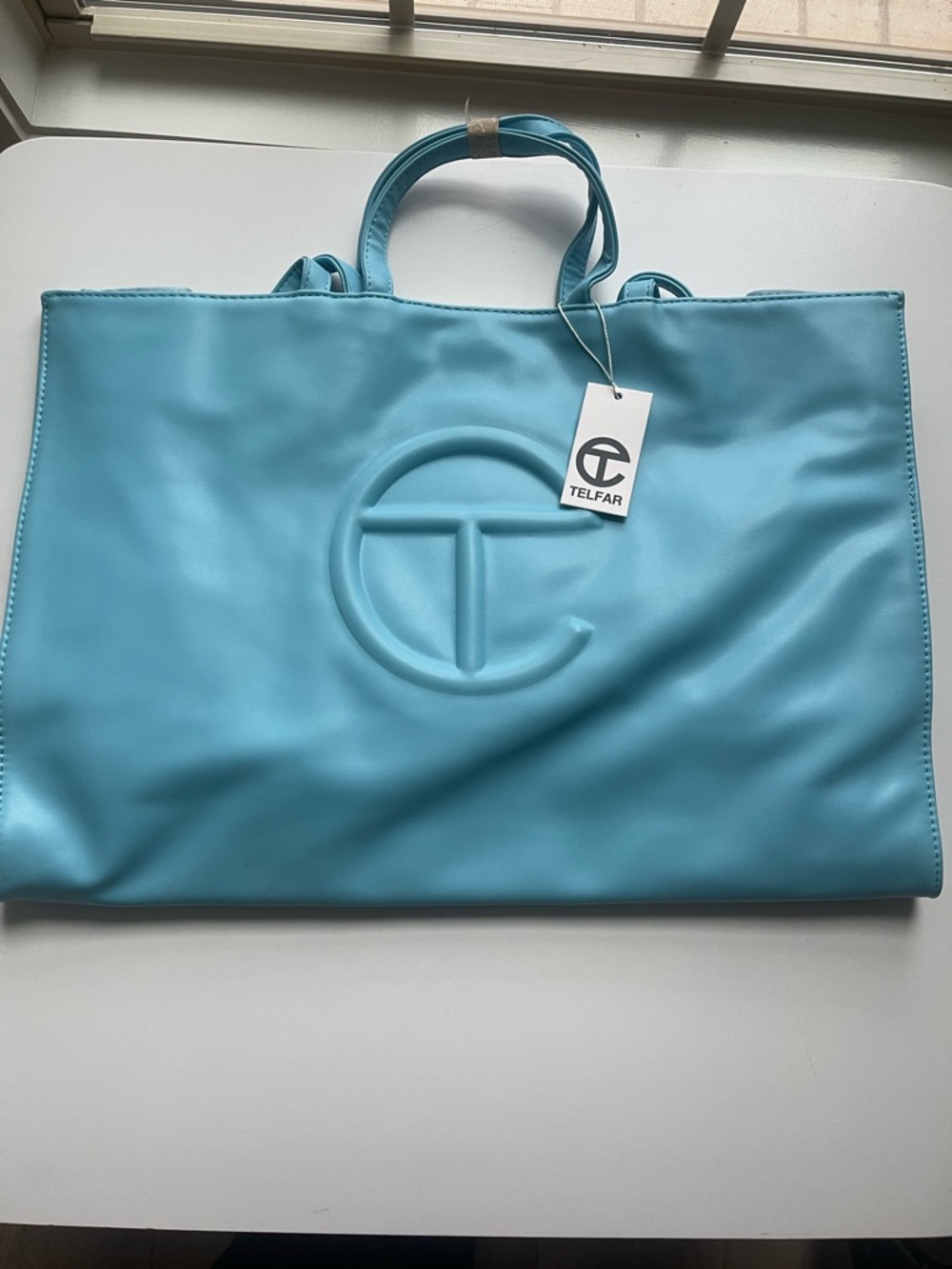 Telfar Large Tote in Sky Blue
